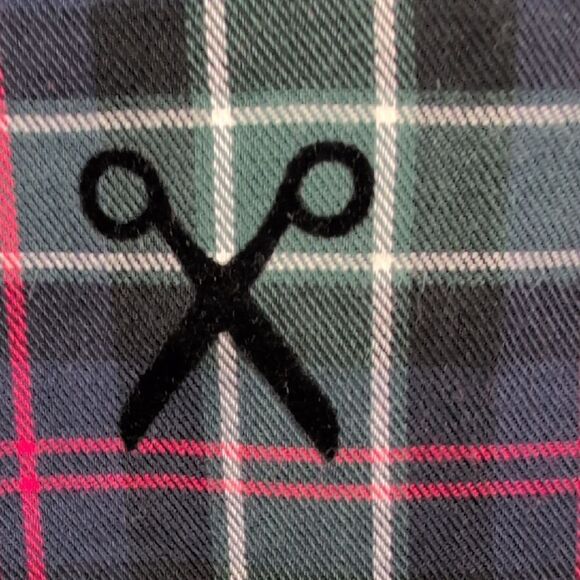 Vilagallo Plaid Long Sleeve Popover Blouse Top With Velvet Animals & Shapes - Picture 14 of 15